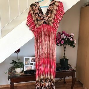 Red maxi dress